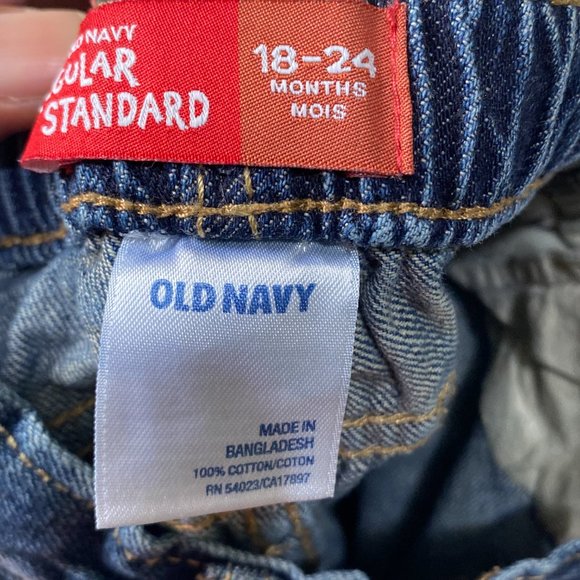 Old Navy ❤️ Kid's 100% Cotton Straight Leg Jean Size 18-24 Months (PRE-LOVED) - Picture 5 of 7